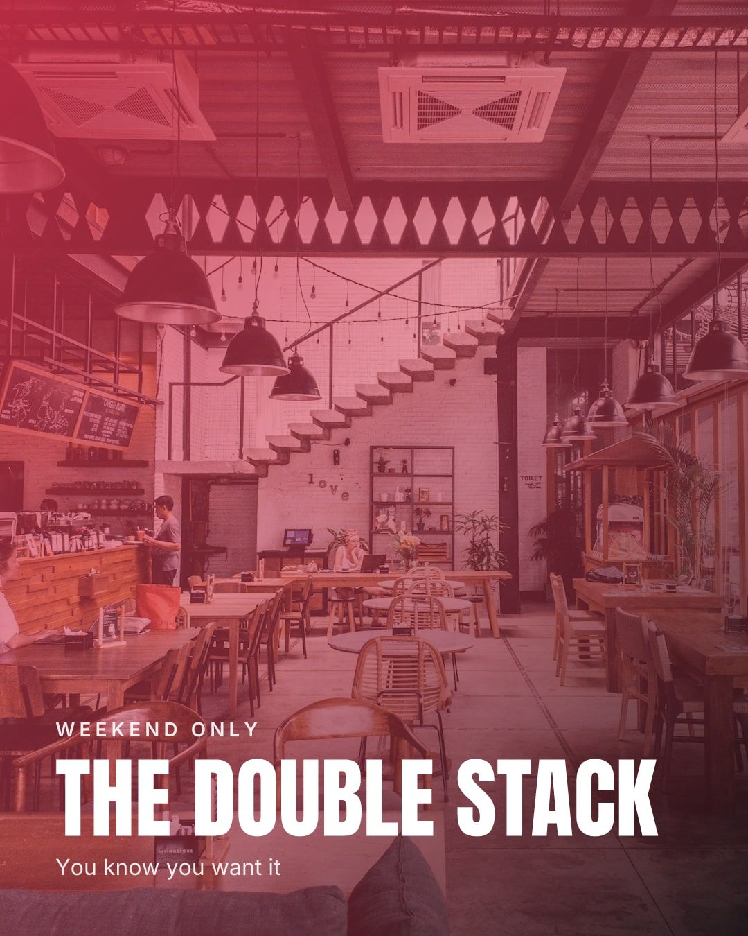 An Instagram post made with Vyral for a burger bar
