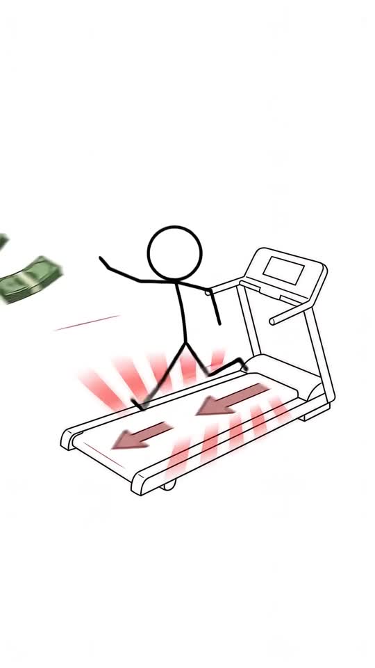 Stickman animation: on a treadmill