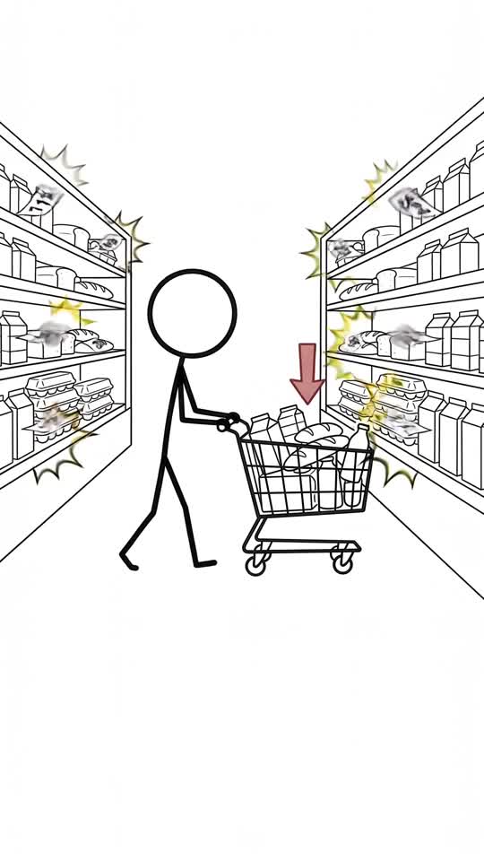 Stickman animation: in the aisle